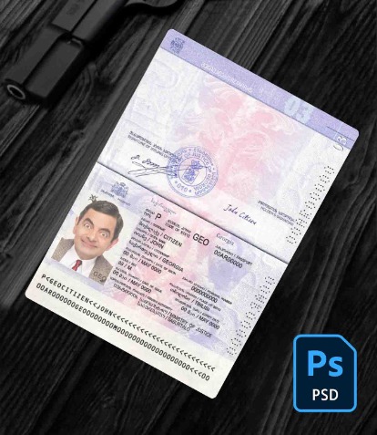 Georgia passport version 2 PSD